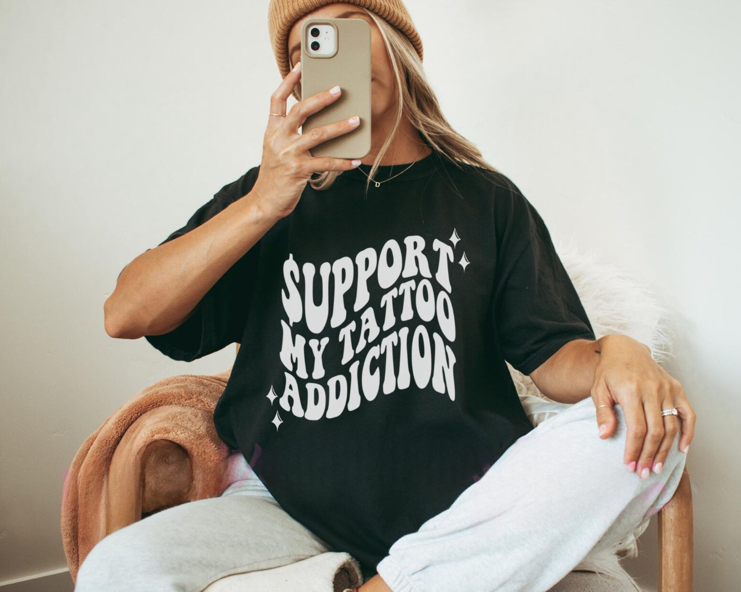 Support My Tattoo Addiction Tee 1.12.25