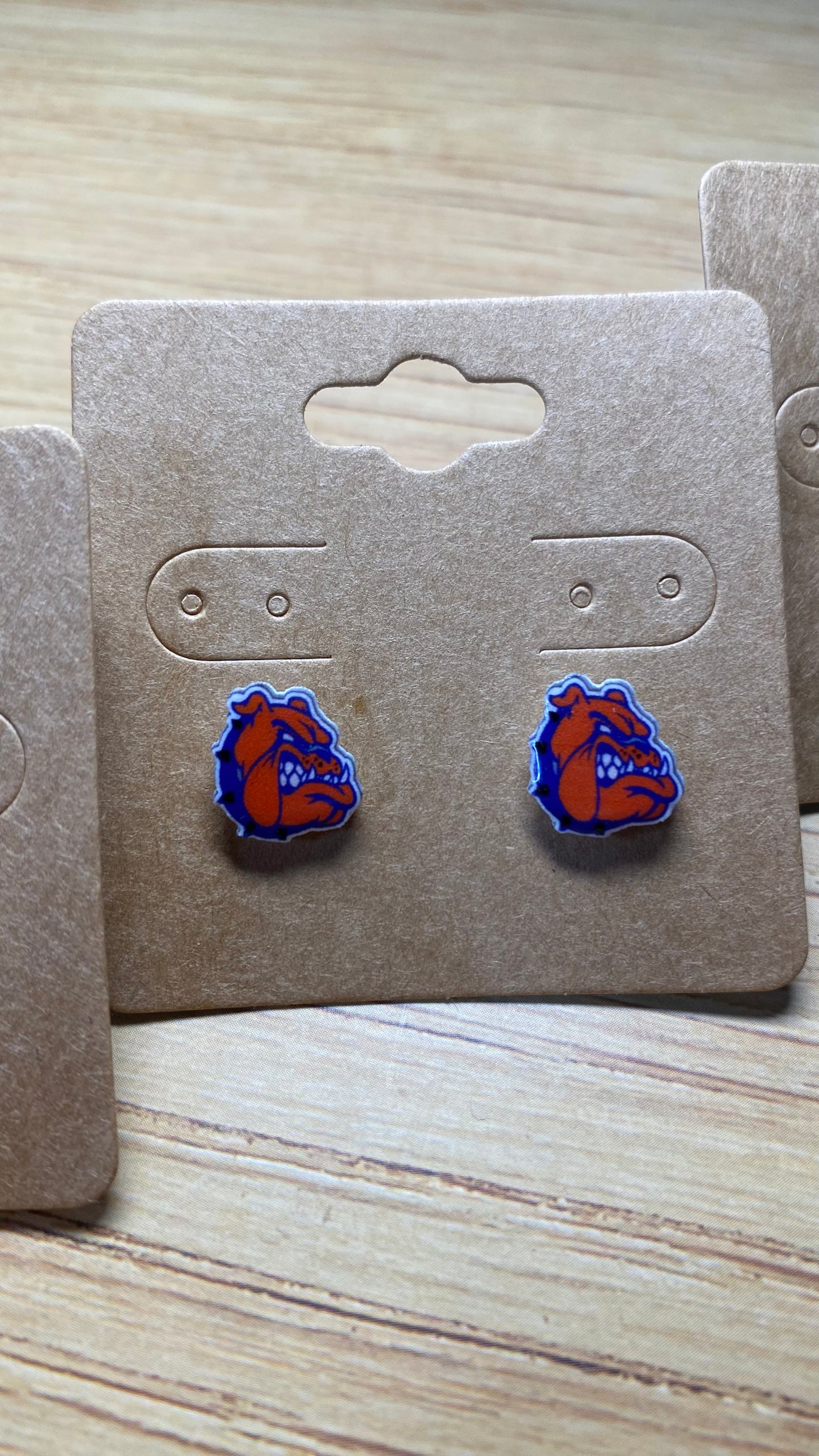 Custom Mini School/Team Logo Stud Earrings Personalized