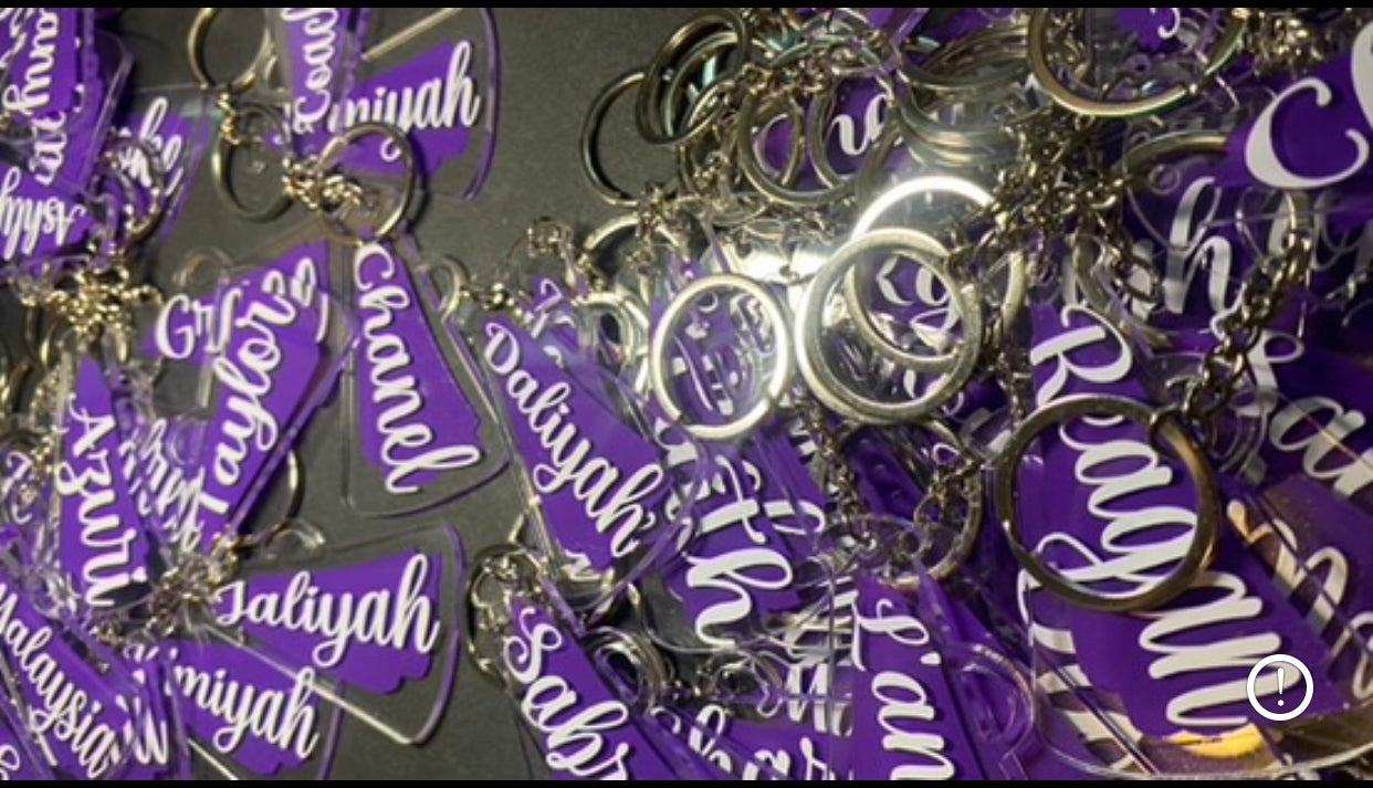 Personalized Megaphone Cheer Keychain (No Tassel)