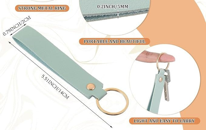Faux Leather Personalized Keychains