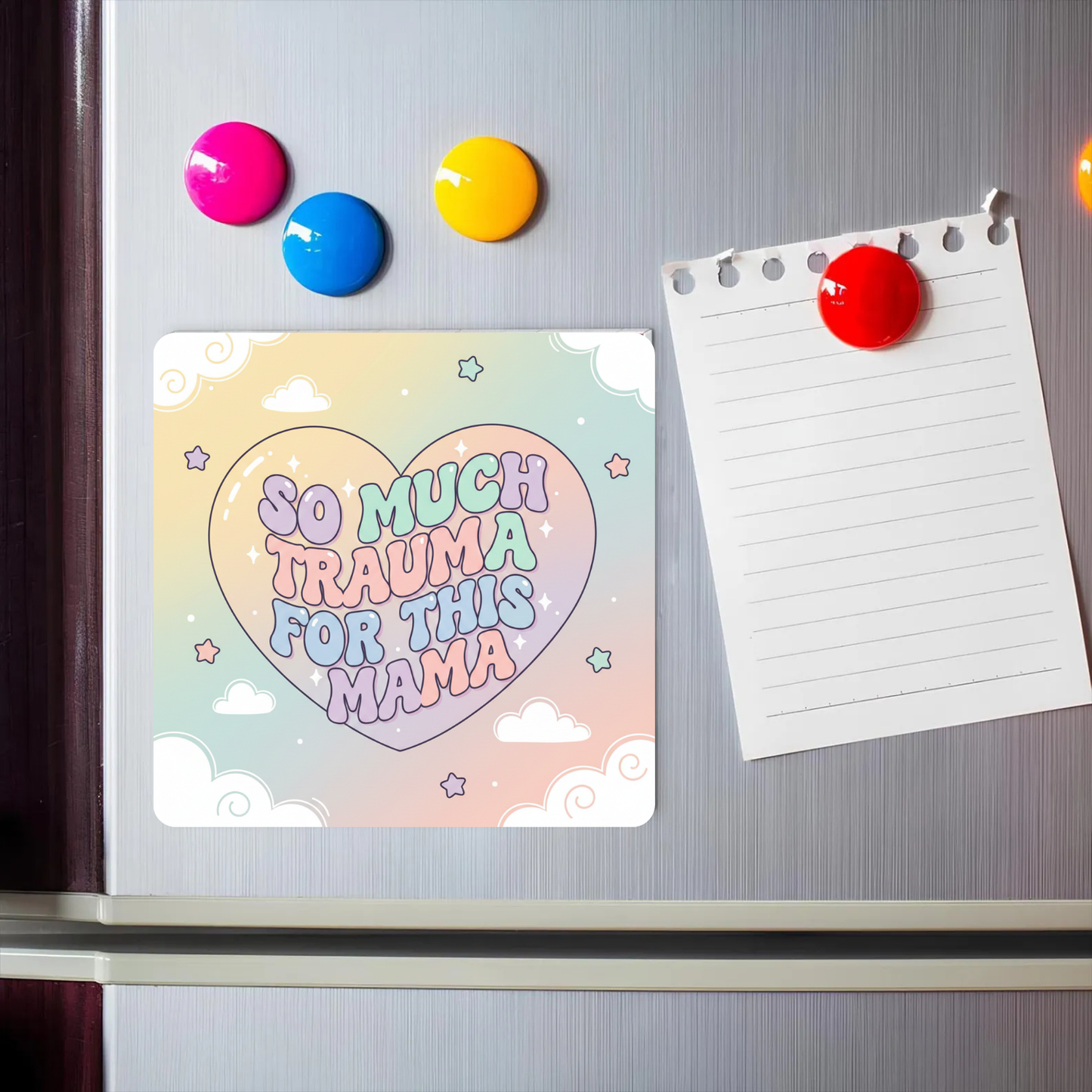 Go Bad Bih Go Glittered 3x3 Flat Fridge Magnet, Locker Magnet