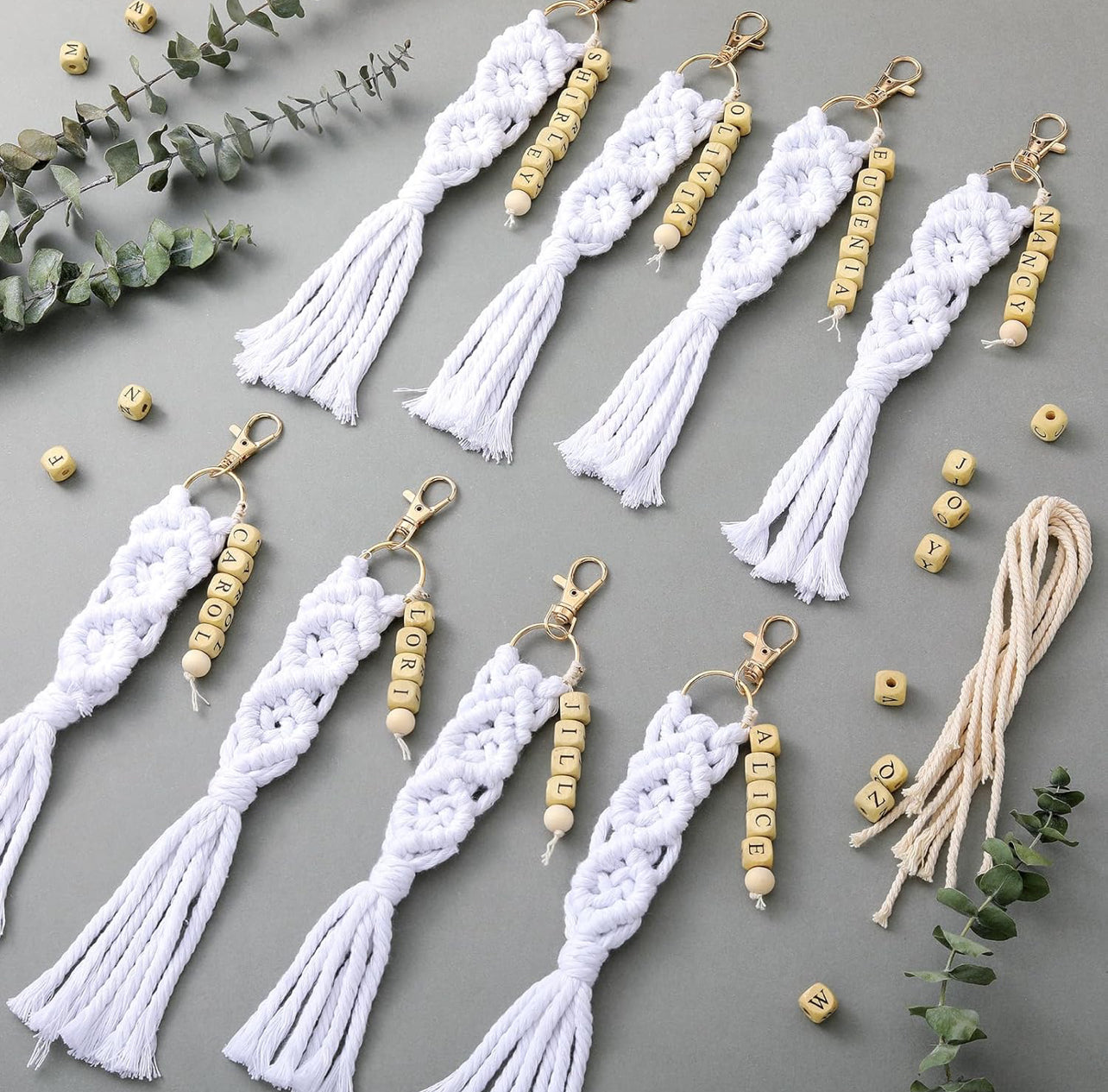 Personalized Macrame Keychains