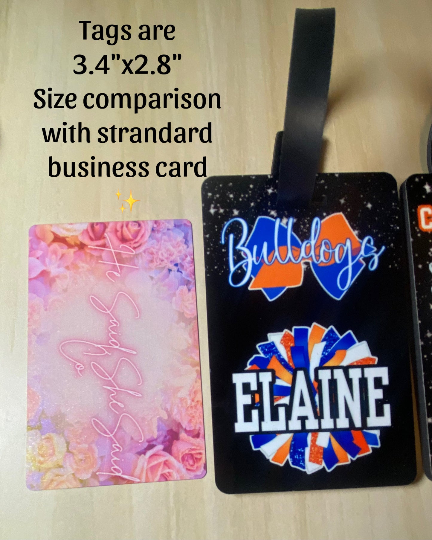 Personalized Cheer Name Luggage/Bag Tags