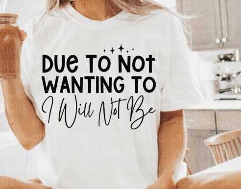 I Will Not Be Tee (up to 5X) 7.11.25