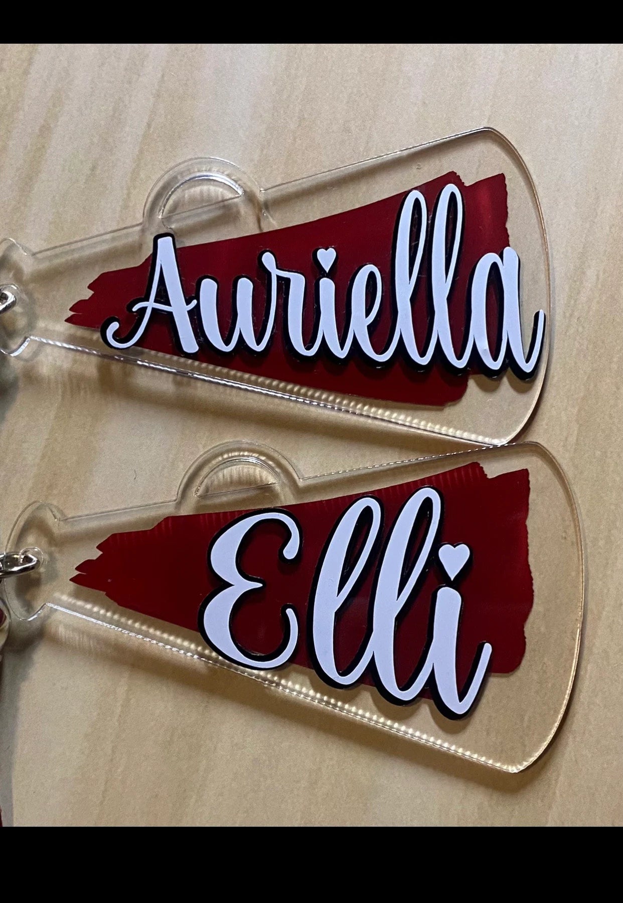 Personalized Megaphone Cheer Keychain (No Tassel)