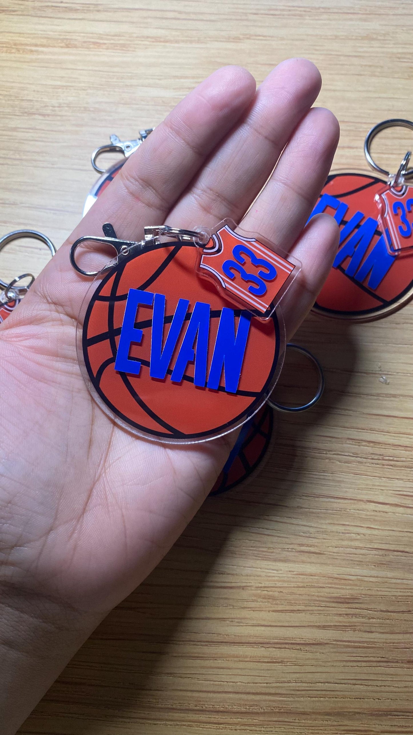 Limited Quantity* Personalized Basketball Keychain/Bag Tag