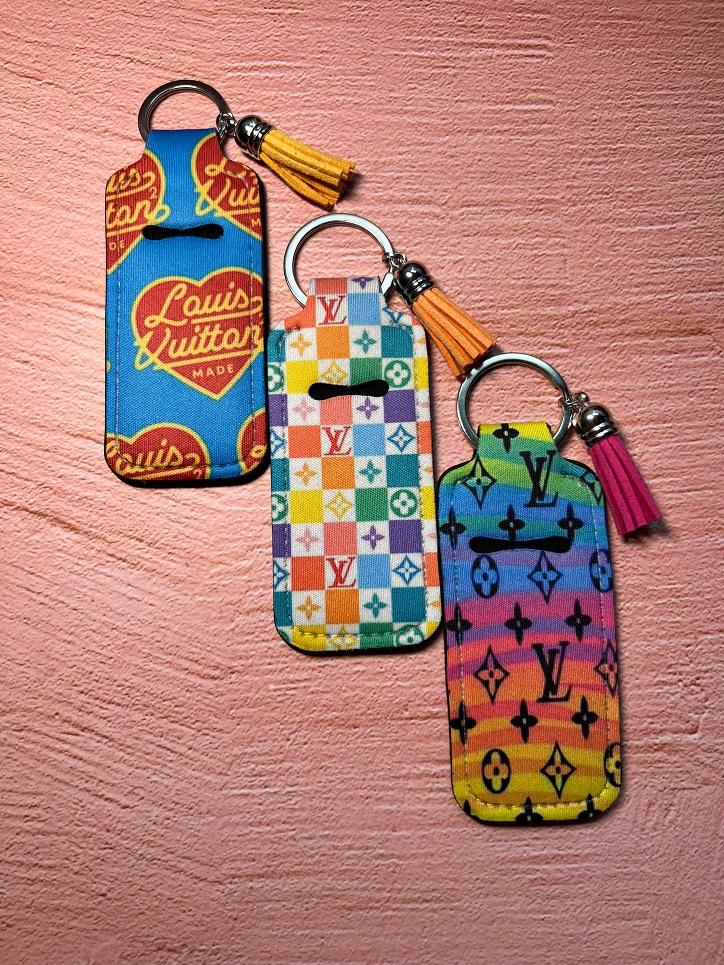 Limited Edition Designer Art Inspo Chapstick/Lighter Holder Keychain