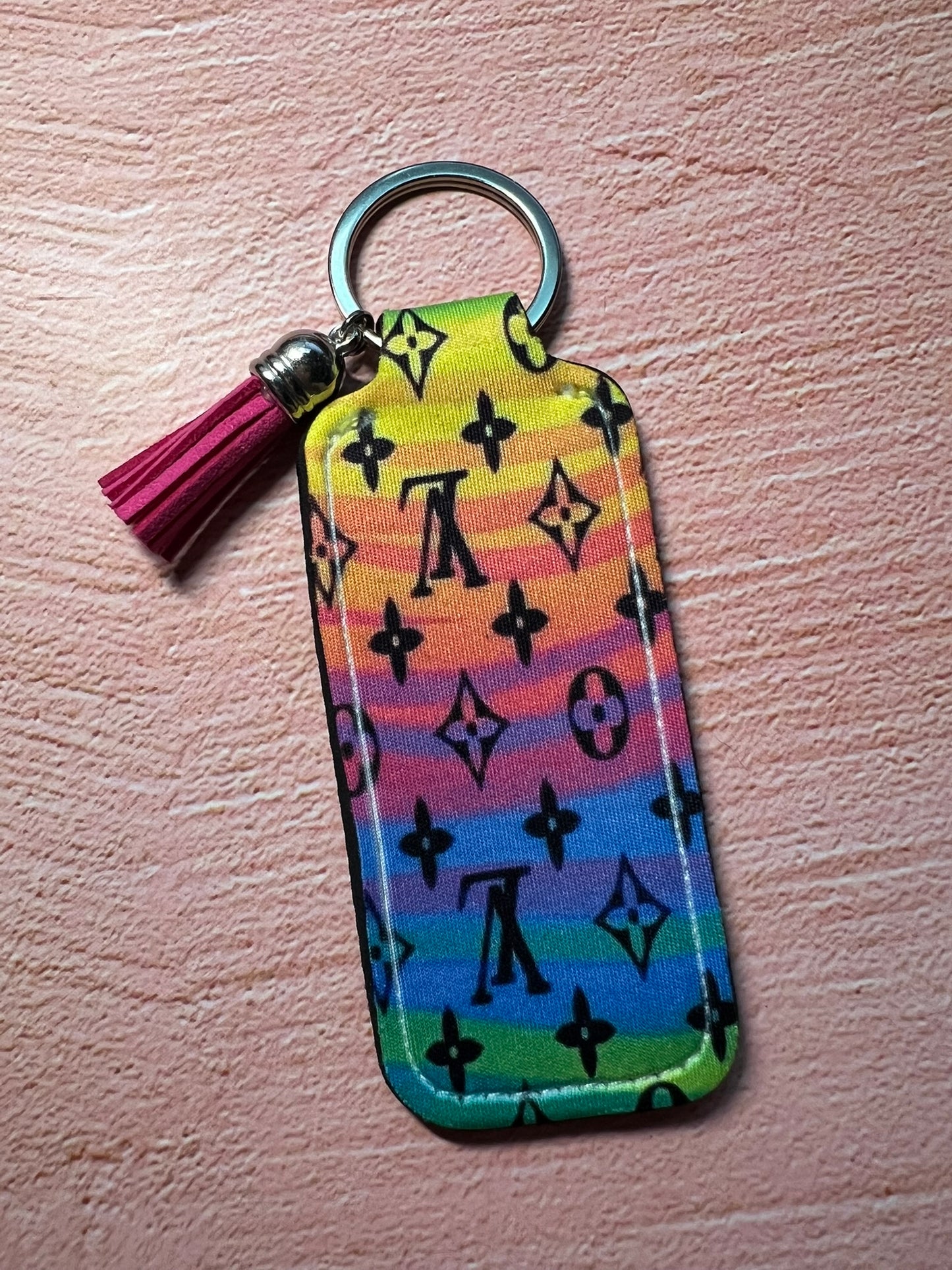 Limited Edition Designer Art Inspo Chapstick/Lighter Holder Keychain