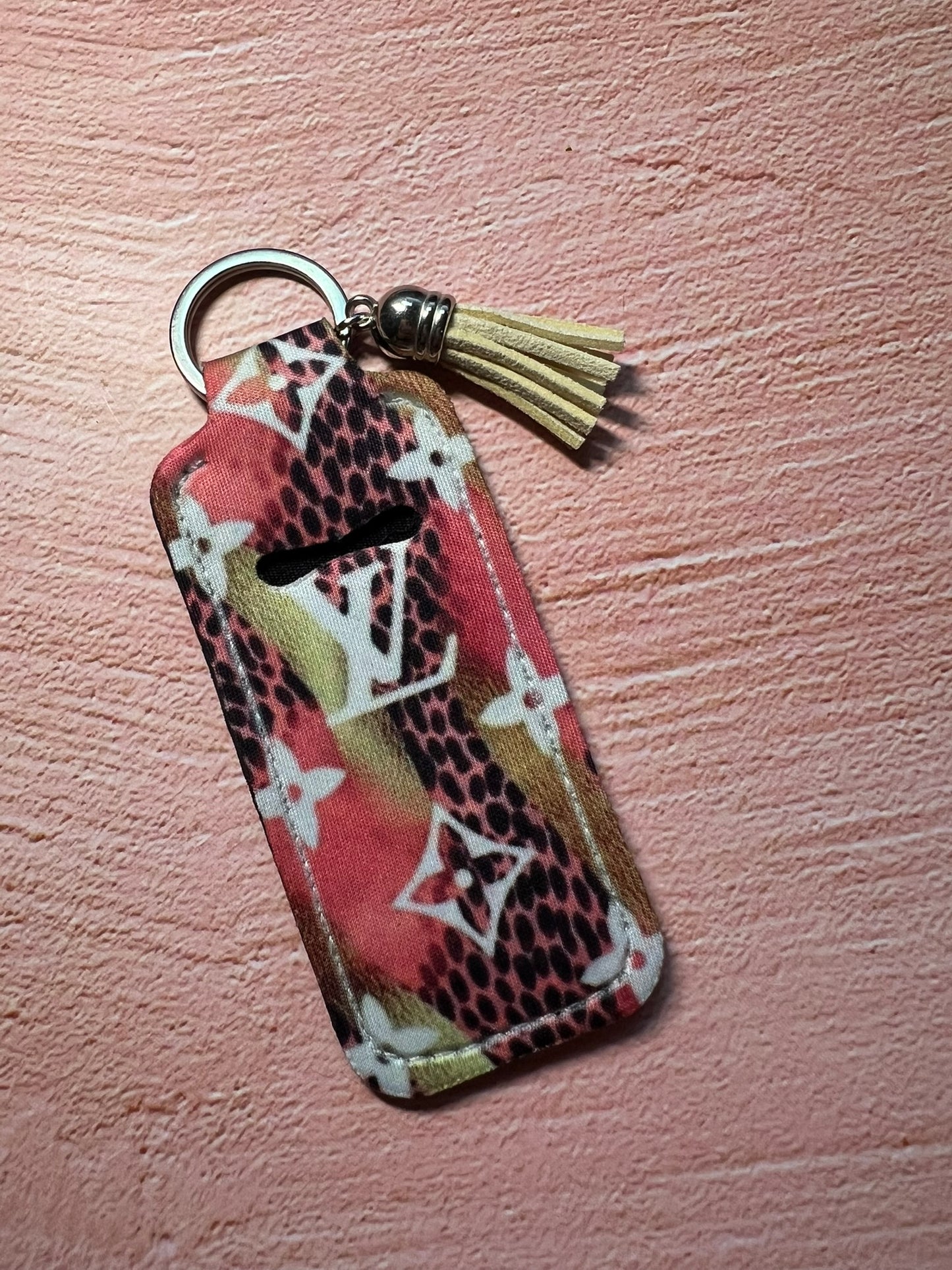 Limited Edition Designer Art Inspo Chapstick/Lighter Holder Keychain