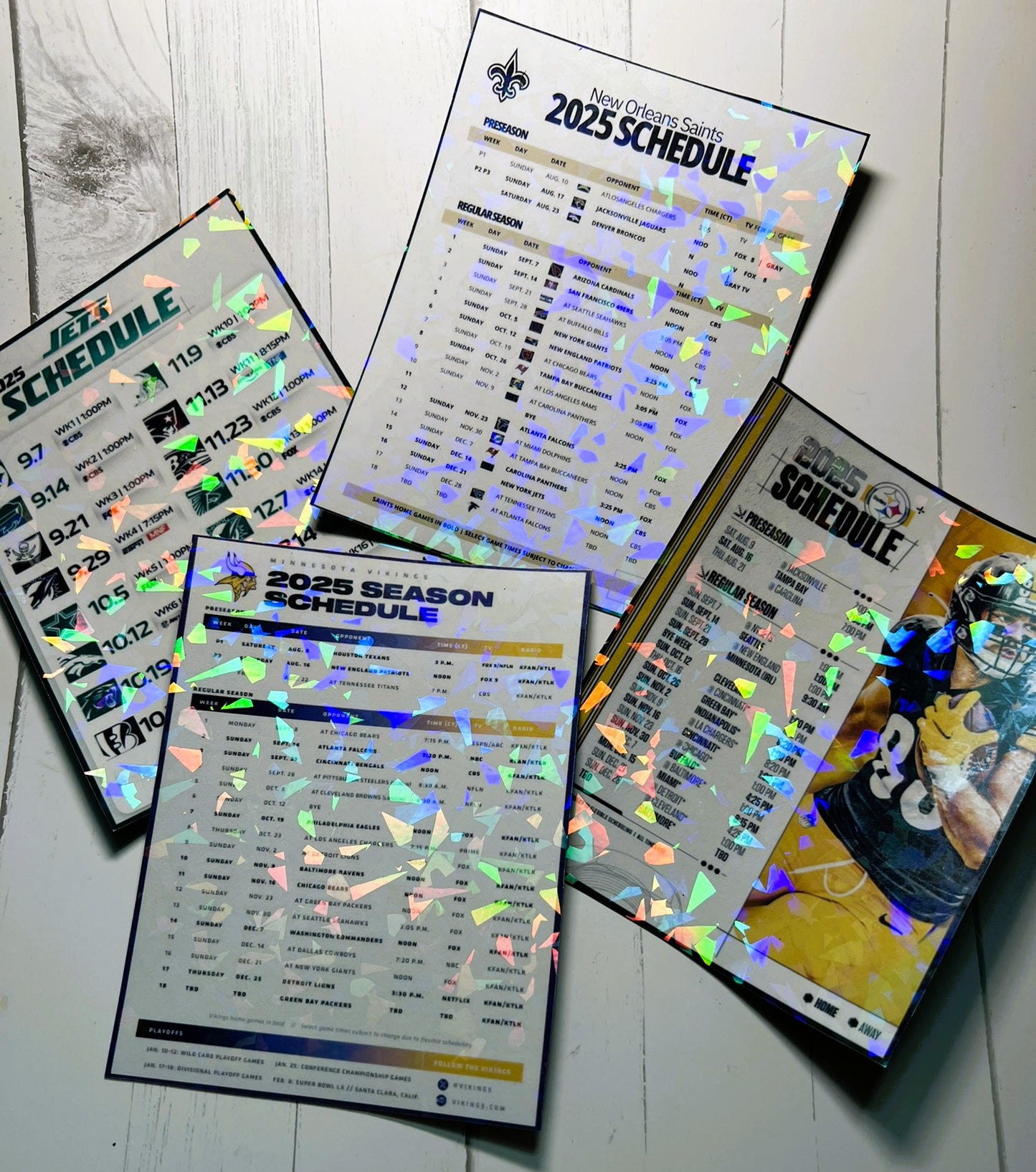 2025–2026 NFL Team Schedule Magnets | Personalized All Teams Available | 5" & 7" Glossy or Holographic | Waterproof Football Fridge Magnet