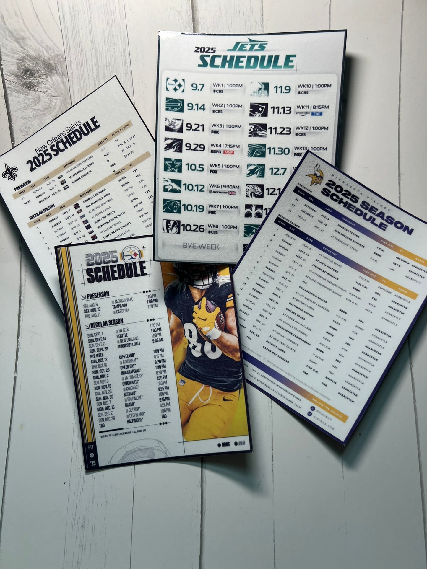 2025–2026 NFL Team Schedule Magnets | Personalized All Teams Available | 5" & 7" Glossy or Holographic | Waterproof Football Fridge Magnet