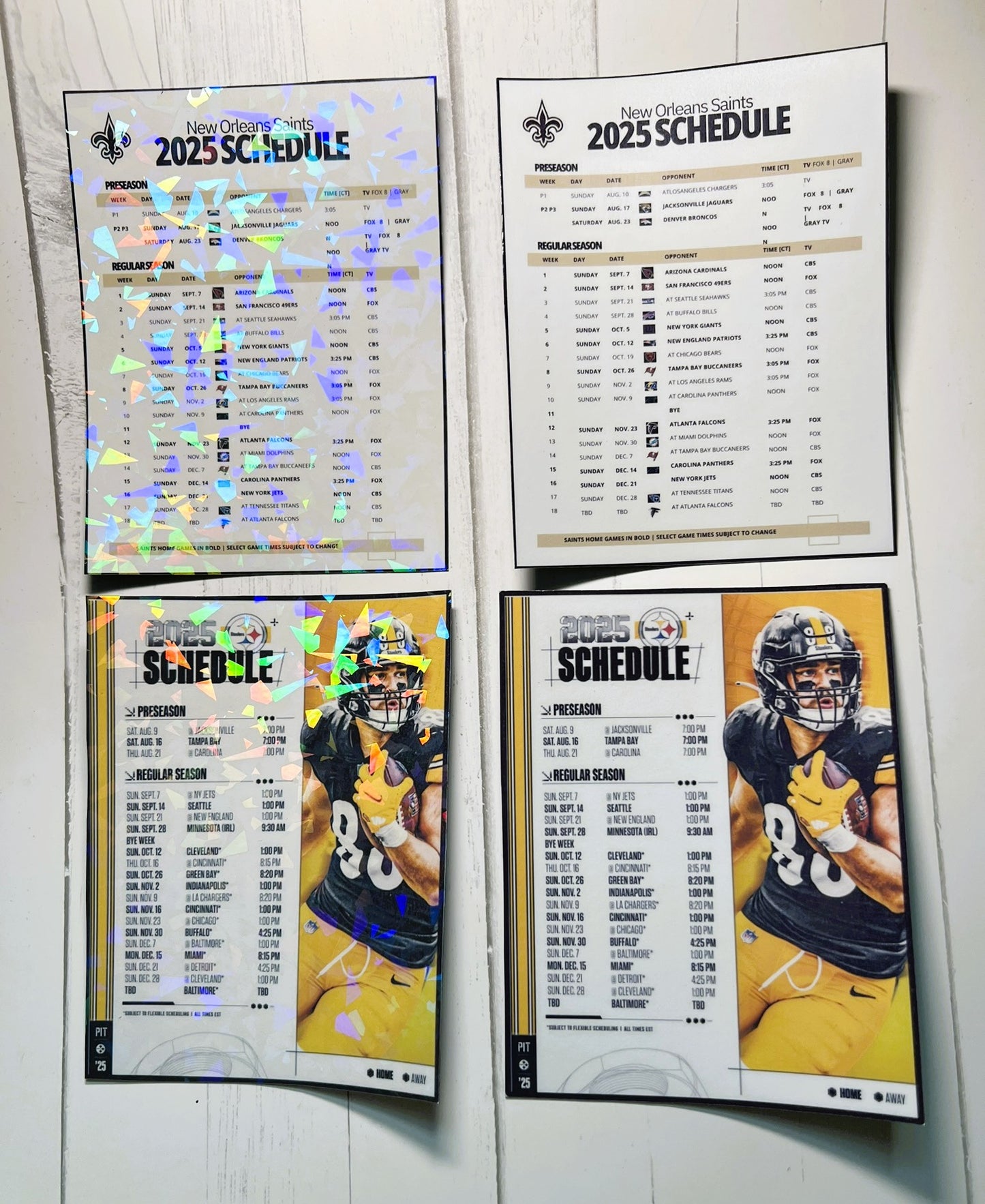 2025–2026 NFL Team Schedule Magnets | Personalized All Teams Available | 5" & 7" Glossy or Holographic | Waterproof Football Fridge Magnet