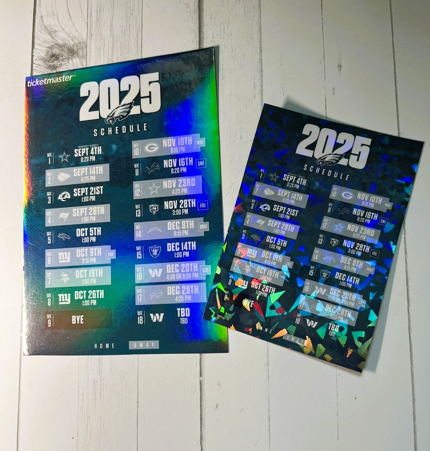2025–2026 NFL Team Schedule Magnets | Personalized All Teams Available | 5" & 7" Glossy or Holographic | Waterproof Football Fridge Magnet