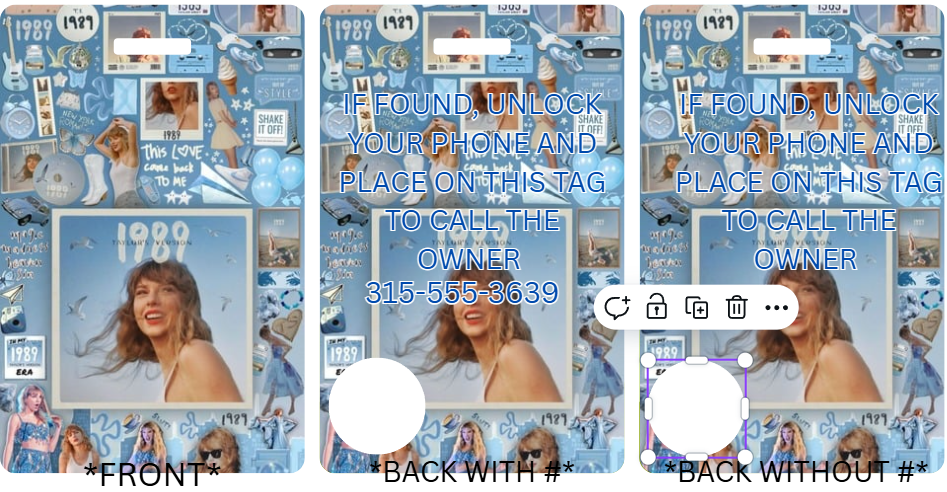 Blue Tay Personalized Contact Tap Backpack Smart Tag