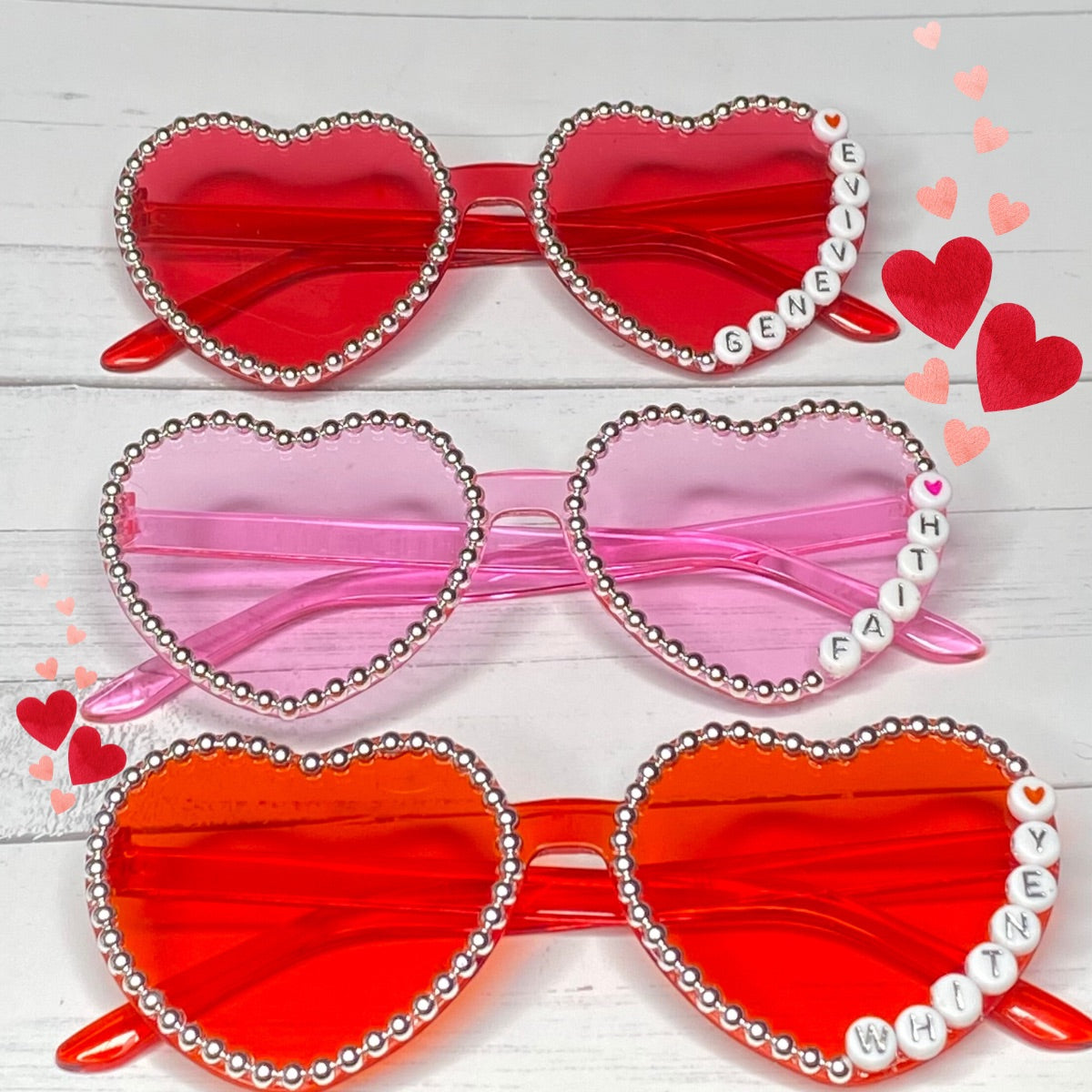 Heart Valentine’s Day Sunglasses Personalized Sunnies