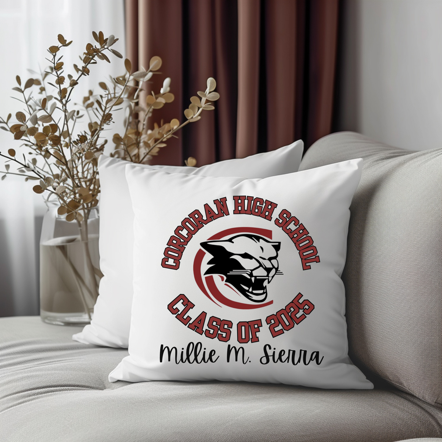 High School Graduation Personalized Keepsake Pillow Cover (Pillow Insert Add-On Available)