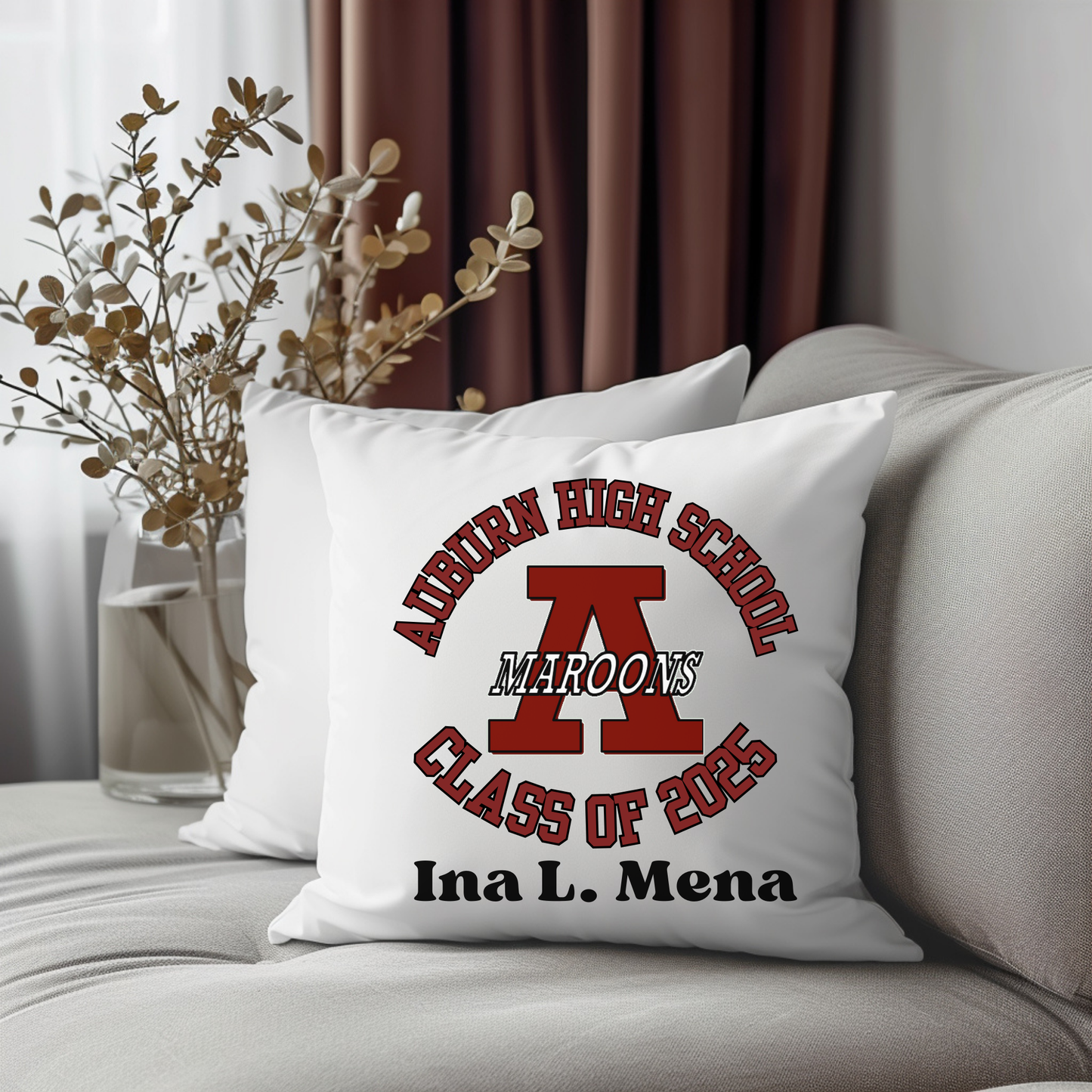 High School Graduation Personalized Keepsake Pillow Cover (Pillow Insert Add-On Available)