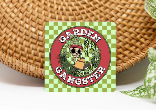 Garden Gangster 3x3 Flat Fridge Magnet, Locker Magnet