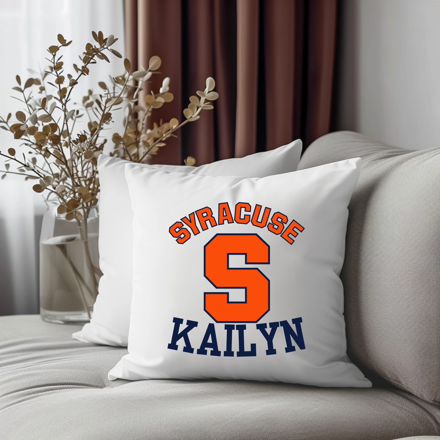 College University Logo Personalized Keepsake Pillow Cover (Pillow Insert Add-On Available)