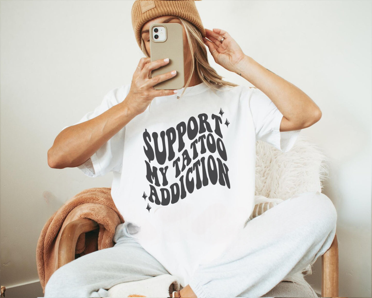 Support My Tattoo Addiction Tee 1.12.25