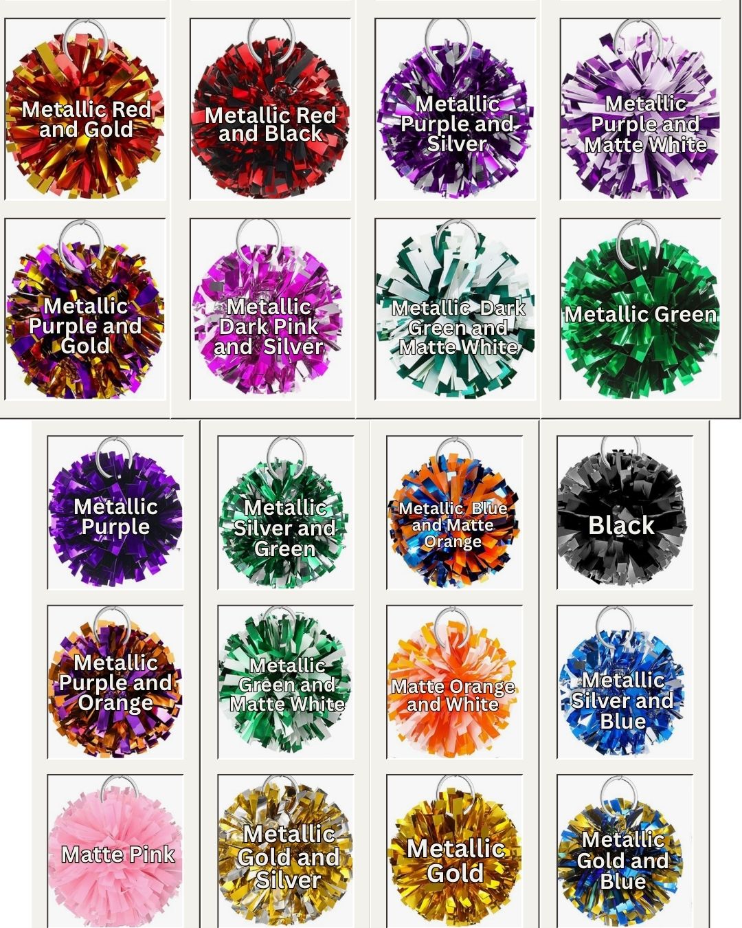Custom Faux Leather Keychain with Matching 4 inch Cheer Pom Pom (40 color combos available!) – The Perfect Personalized Holiday/Christmas Gift!