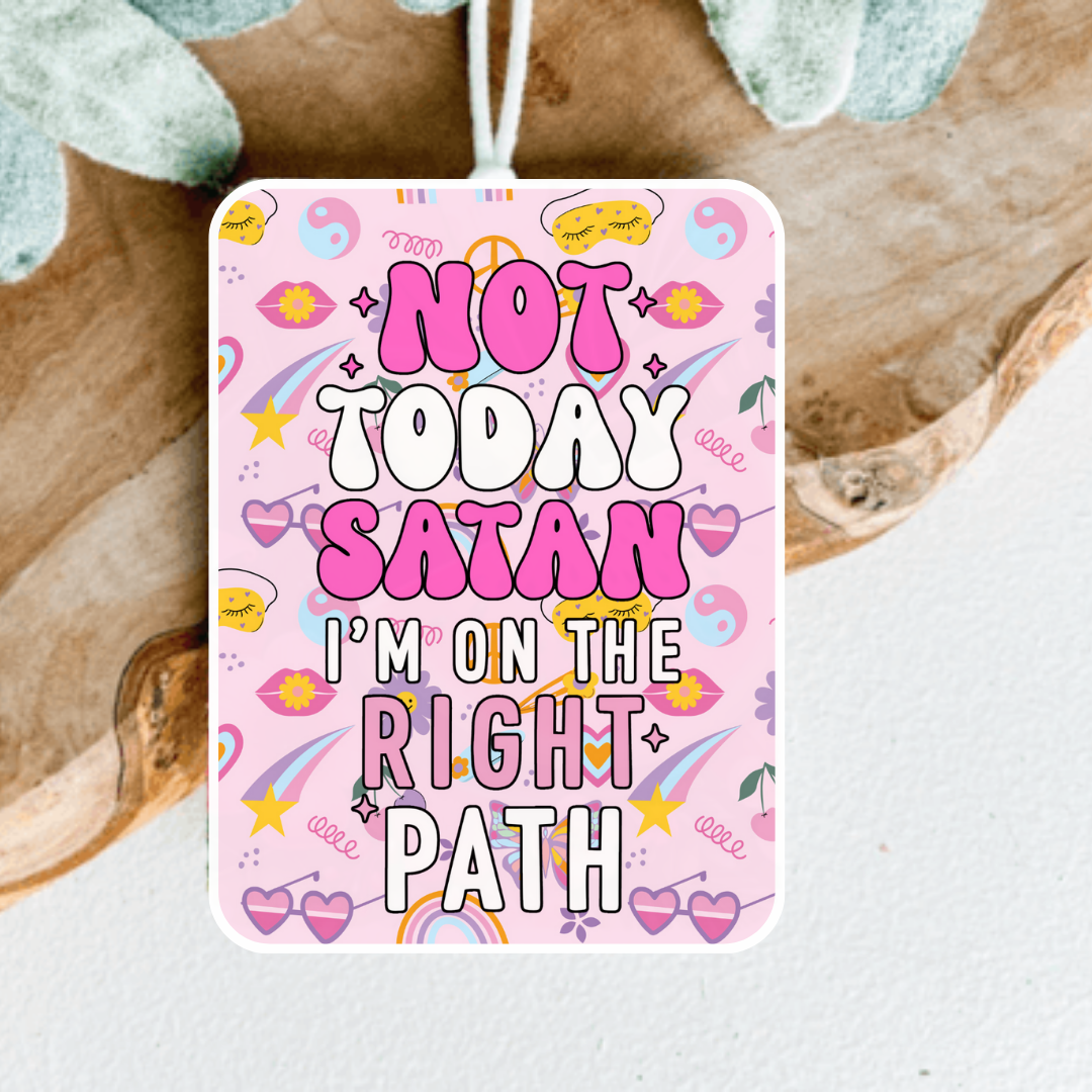 Not Today Satan Air Freshener, Car Freshie, Car Freshy, Car decoration