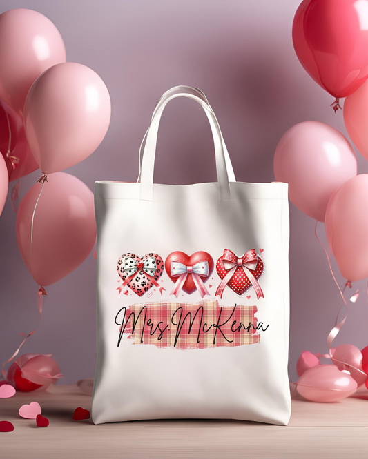 Personalized Valentine's Day Name Tote