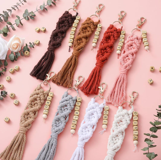 Personalized Macrame Keychains