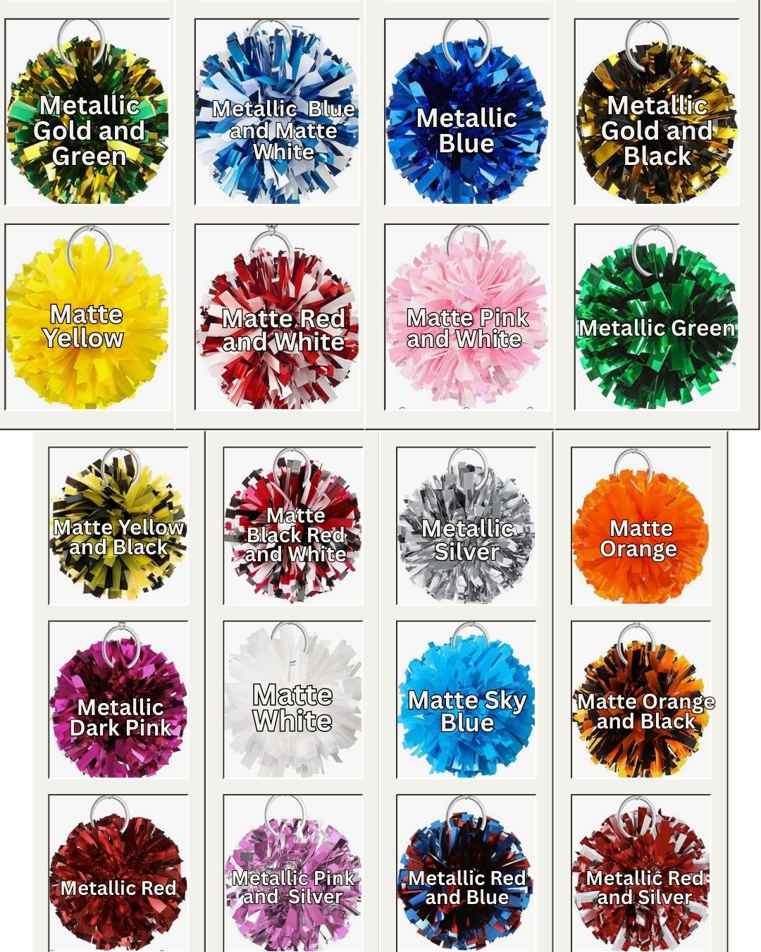 Custom Faux Leather Keychain with Matching 4 inch Cheer Pom Pom (40 color combos available!) – The Perfect Personalized Holiday/Christmas Gift!