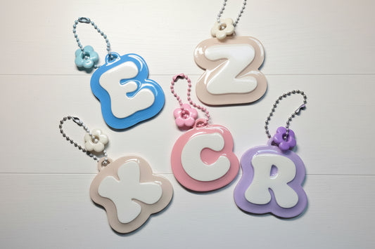 3D Printed Initial Letter Keychain