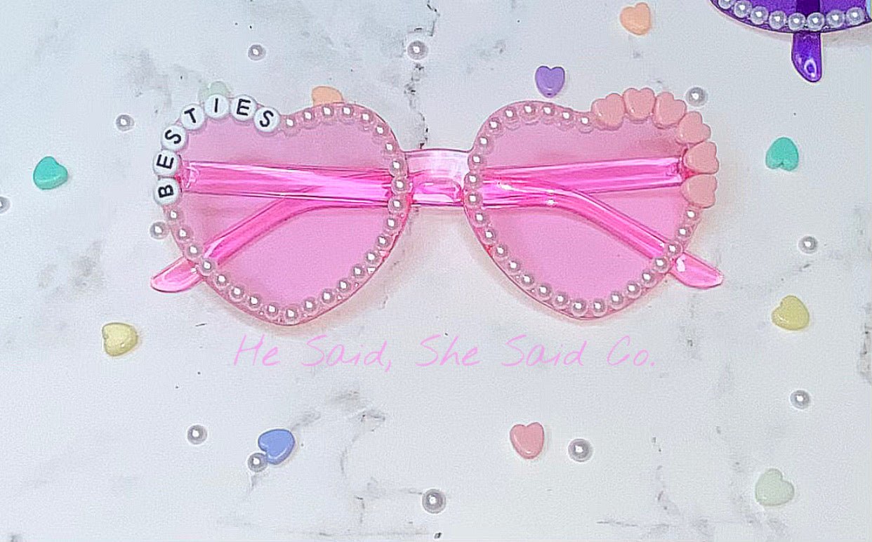 Heart Valentine’s Day Sunnies Personalized Sunglasses