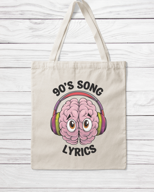90s Song Lyrics Tote