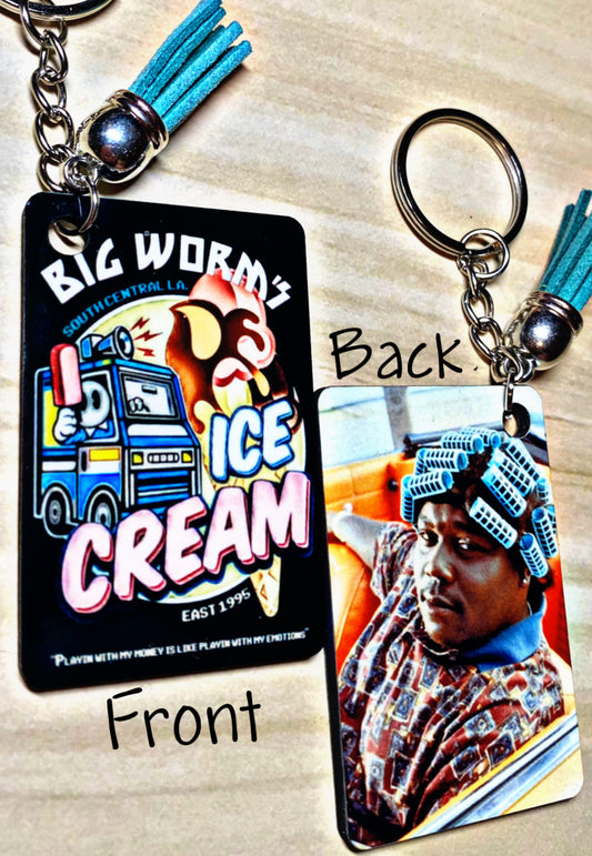 Designer Art Inspo Big Worm Sublimated Keychain