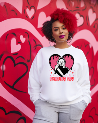 Chasing Your Love Valentine Sweatshirt (up to 5X) 2024 Valentine’s Day