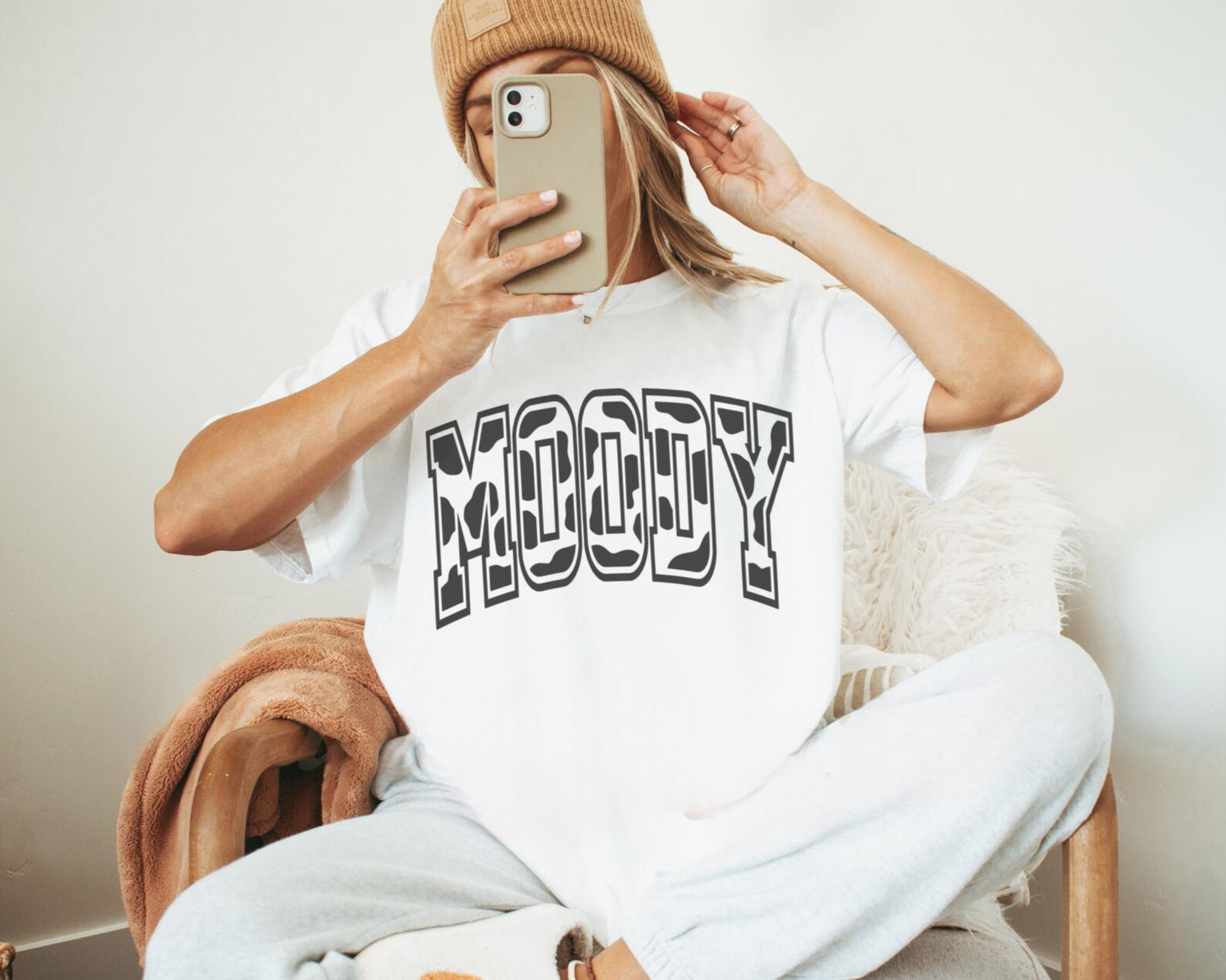 Moody Cow Print Tee 1.12.25
