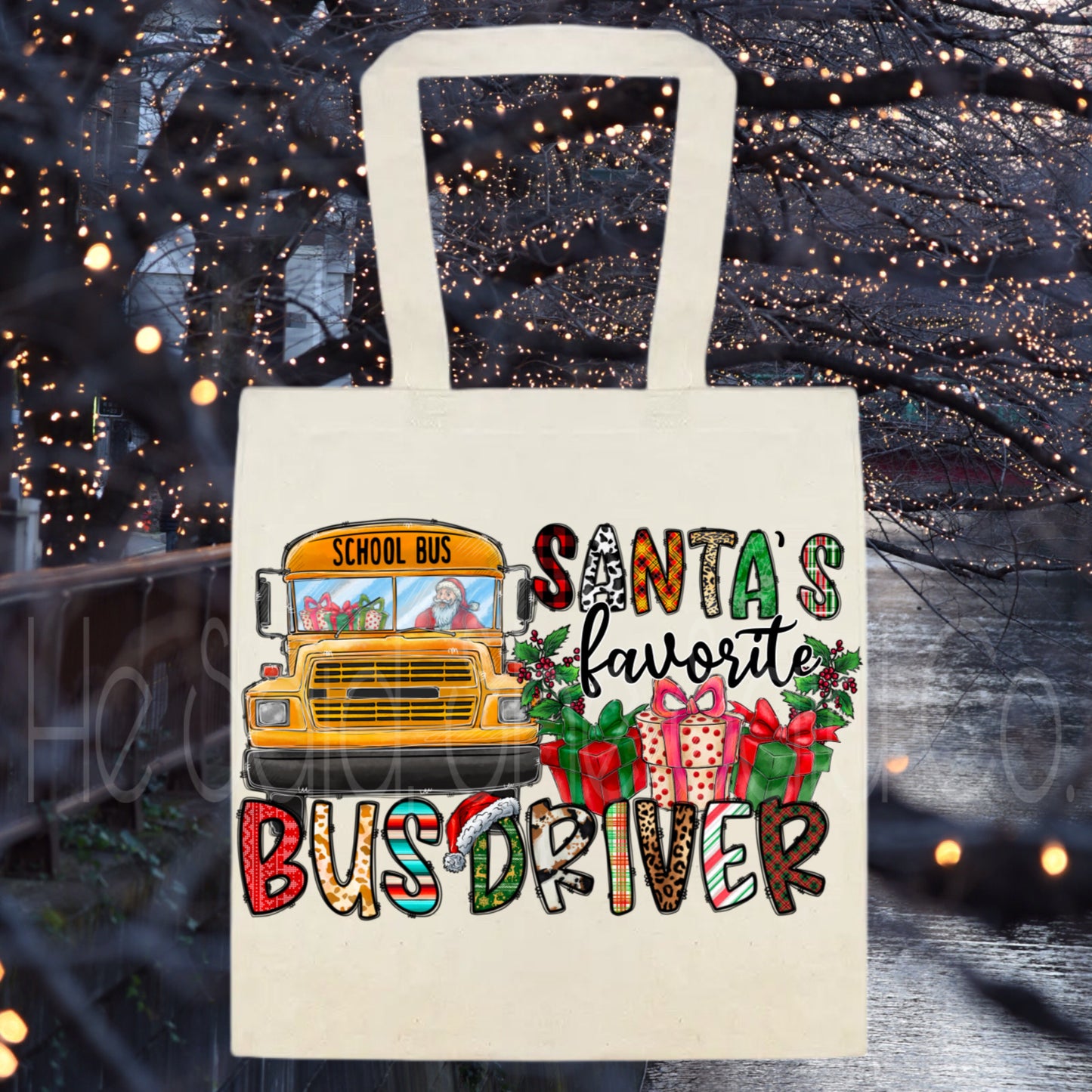 Santa's Favorite Bus Driver Design