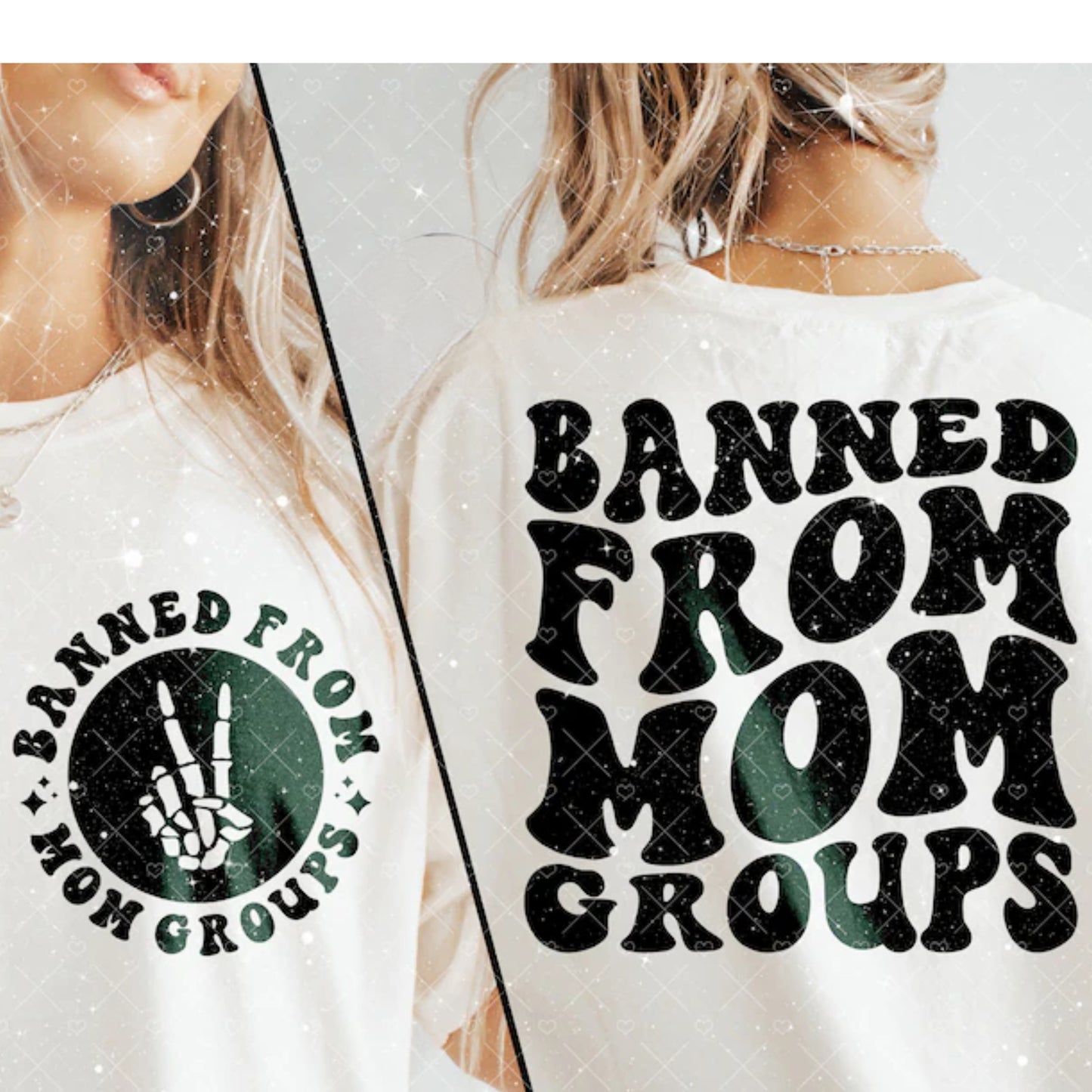 Banned from Mom Groups Tee 1.31.24