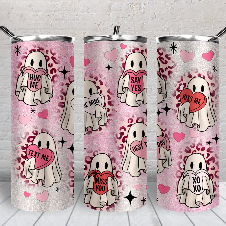 Ghost Conversation Heart Tumbler 2024 Valentine’s Day