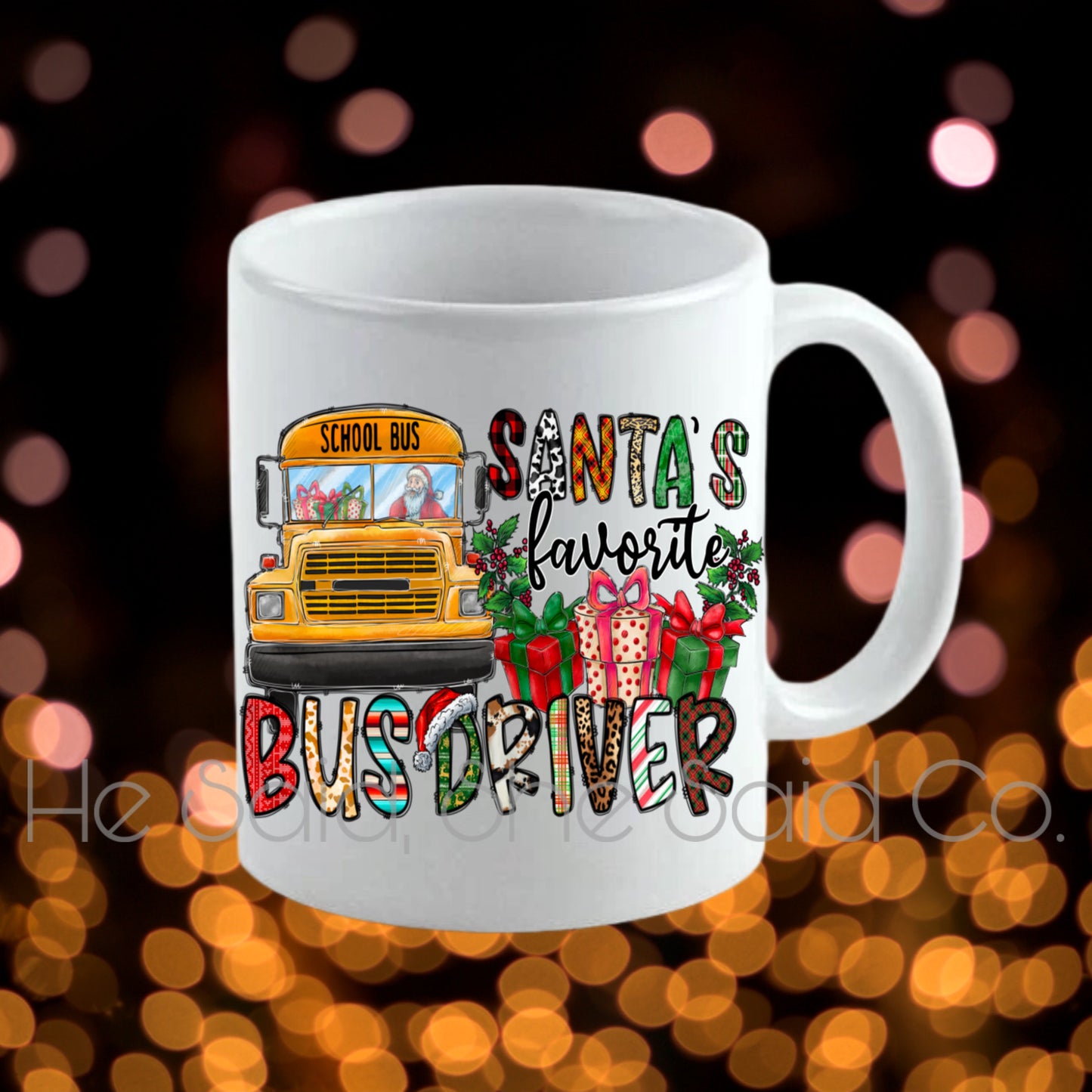 Santa's Favorite Bus Driver Design