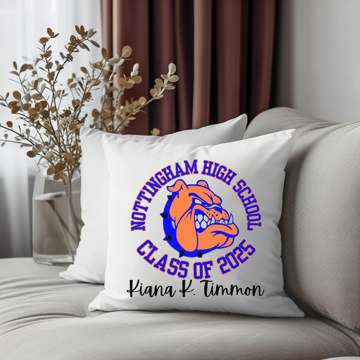 High School Graduation Personalized Keepsake Pillow Cover (Pillow Insert Add-On Available)