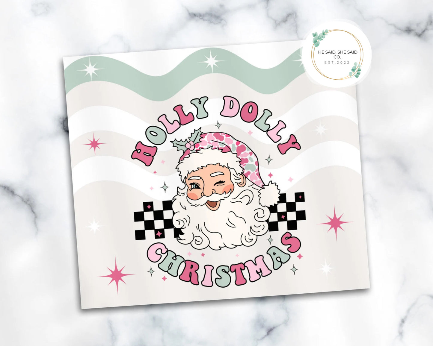 Santa Dolly Christmas Tumbler