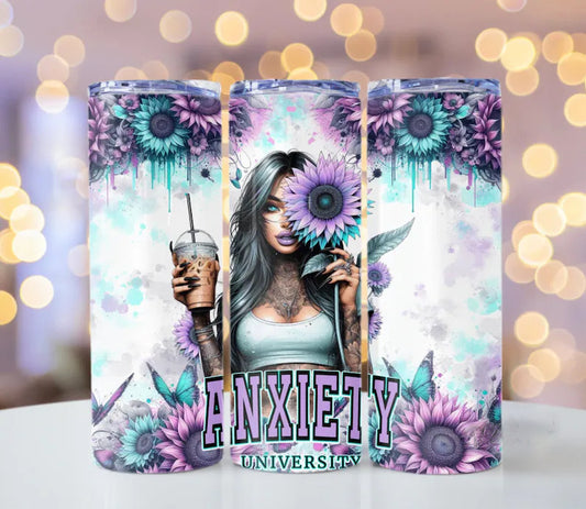 Tattoed Anxiety University Tumbler