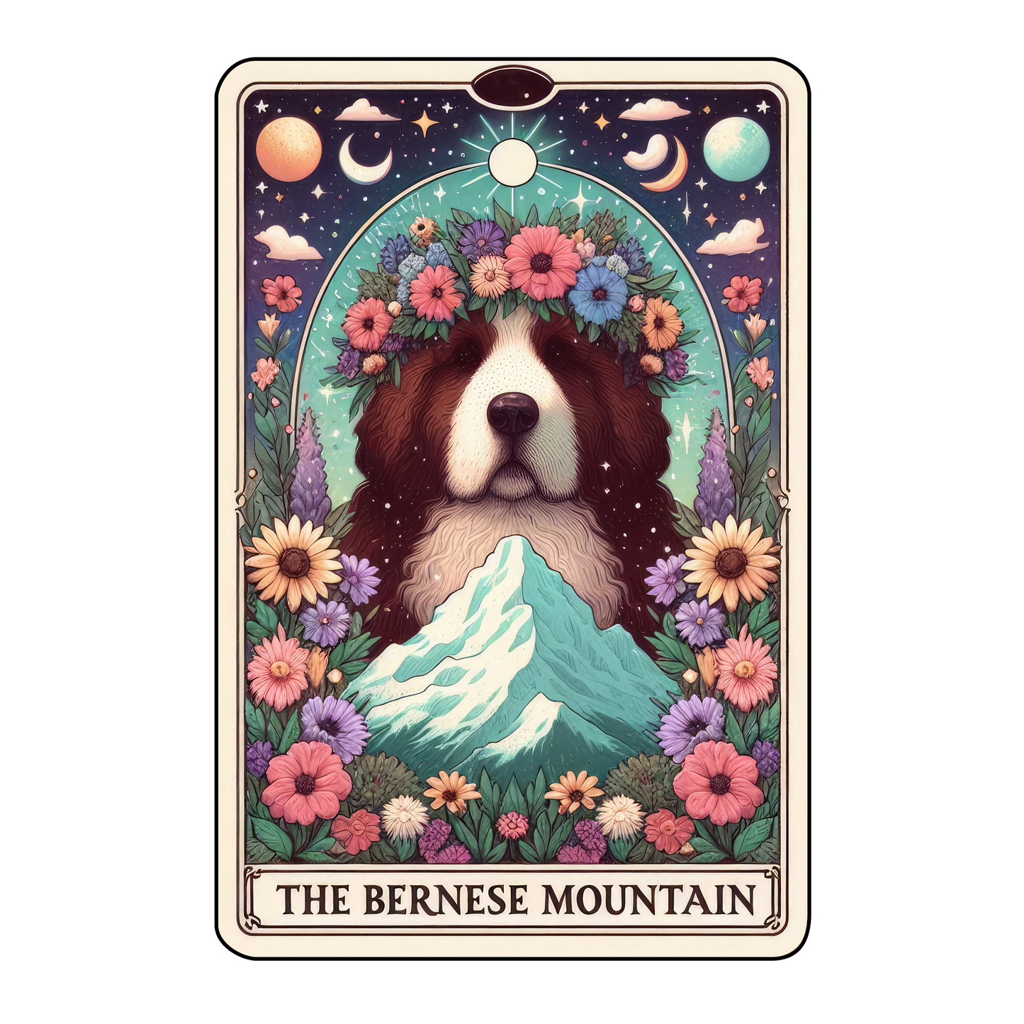 Pup Tarot Glittered 2.5x3.5 Flat Fridge Magnet, Locker Magnet