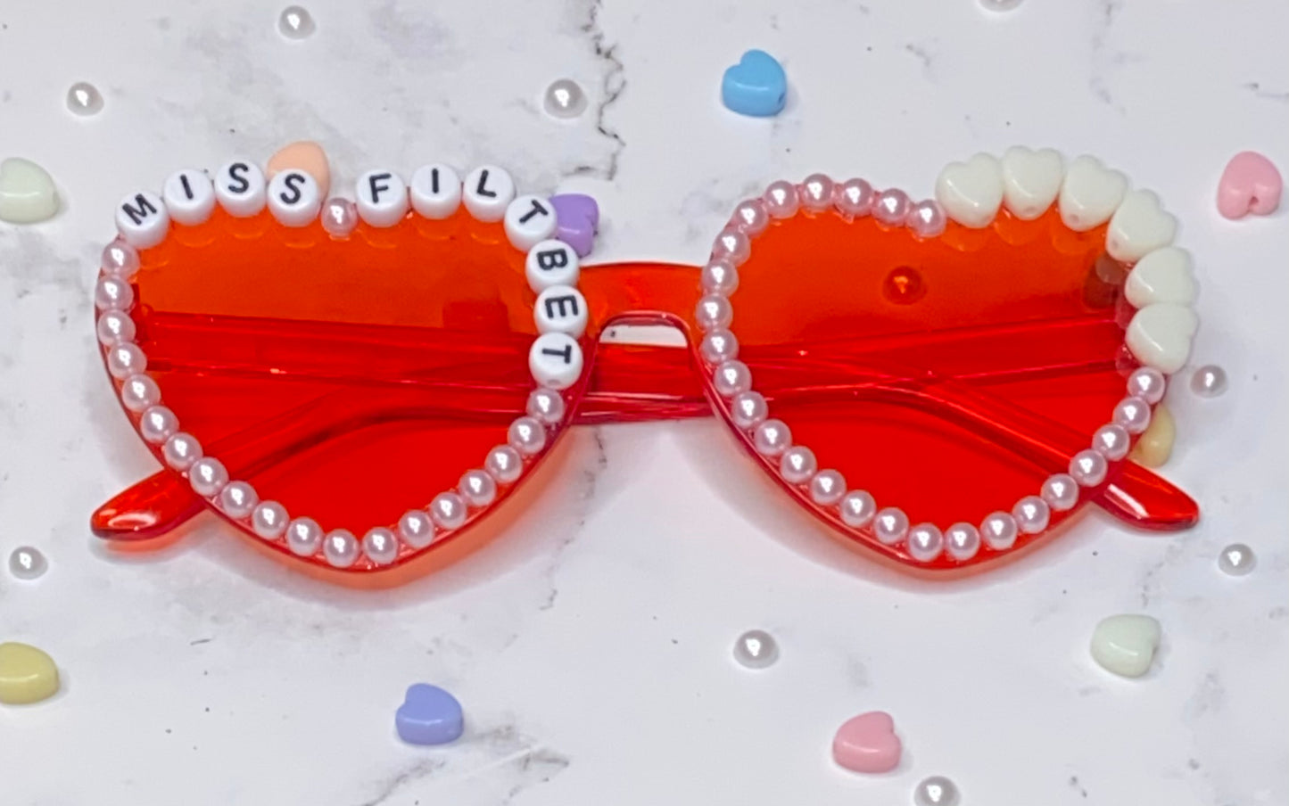Heart Valentine’s Day Sunnies Personalized Sunglasses