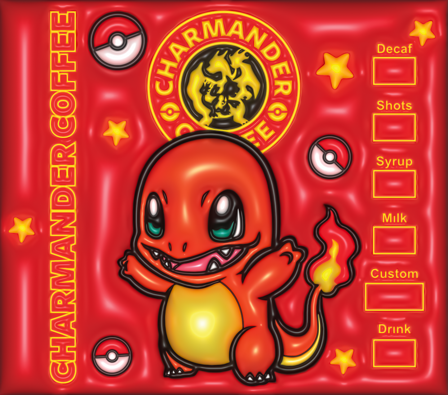 Pokemon Tumbler-Inflated Charmander