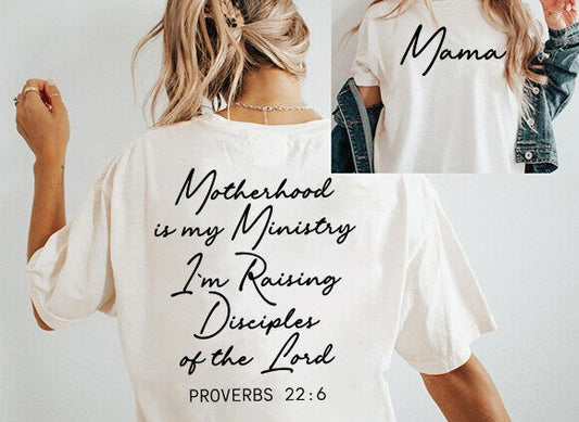 Motherhood Is My Ministry Tee (up to 5X) 5.6.25
