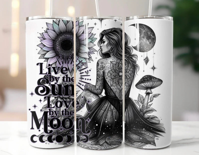 Tattoed Live By The Sun Tumbler