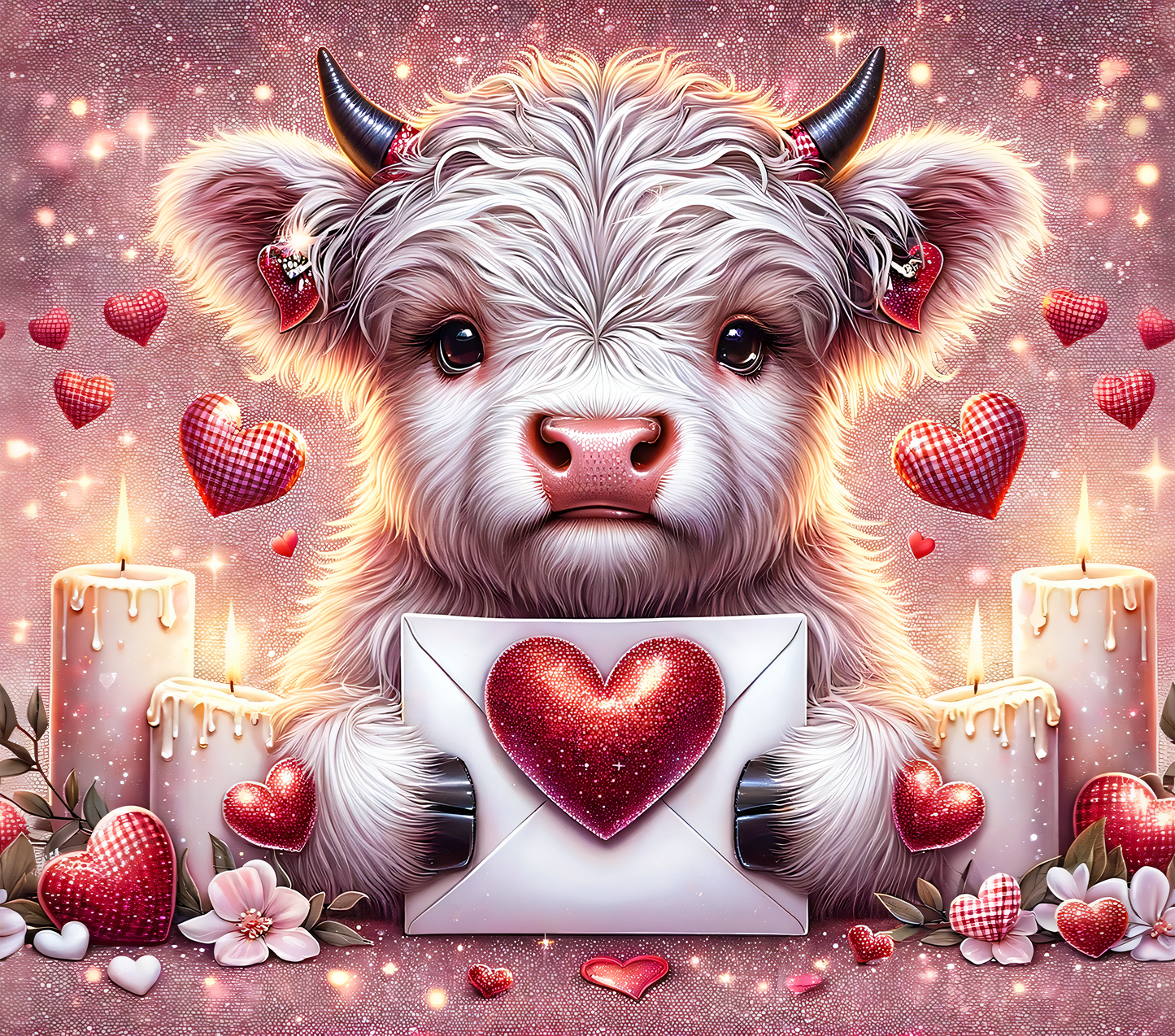 Highland Baby Cow Valentine’s Personalized Tumbler