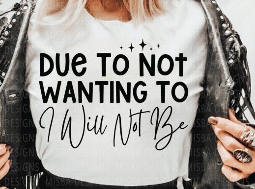I Will Not Be Tee (up to 5X) 7.11.25