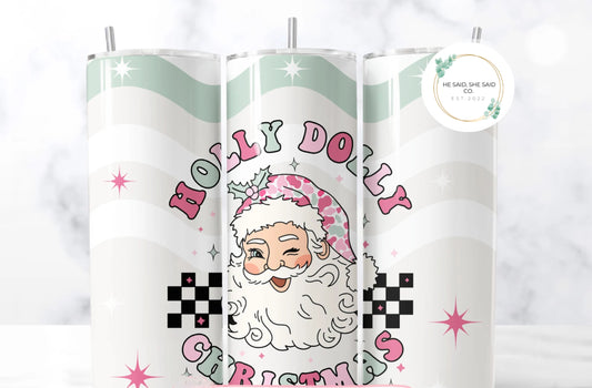 Santa Dolly Christmas Tumbler